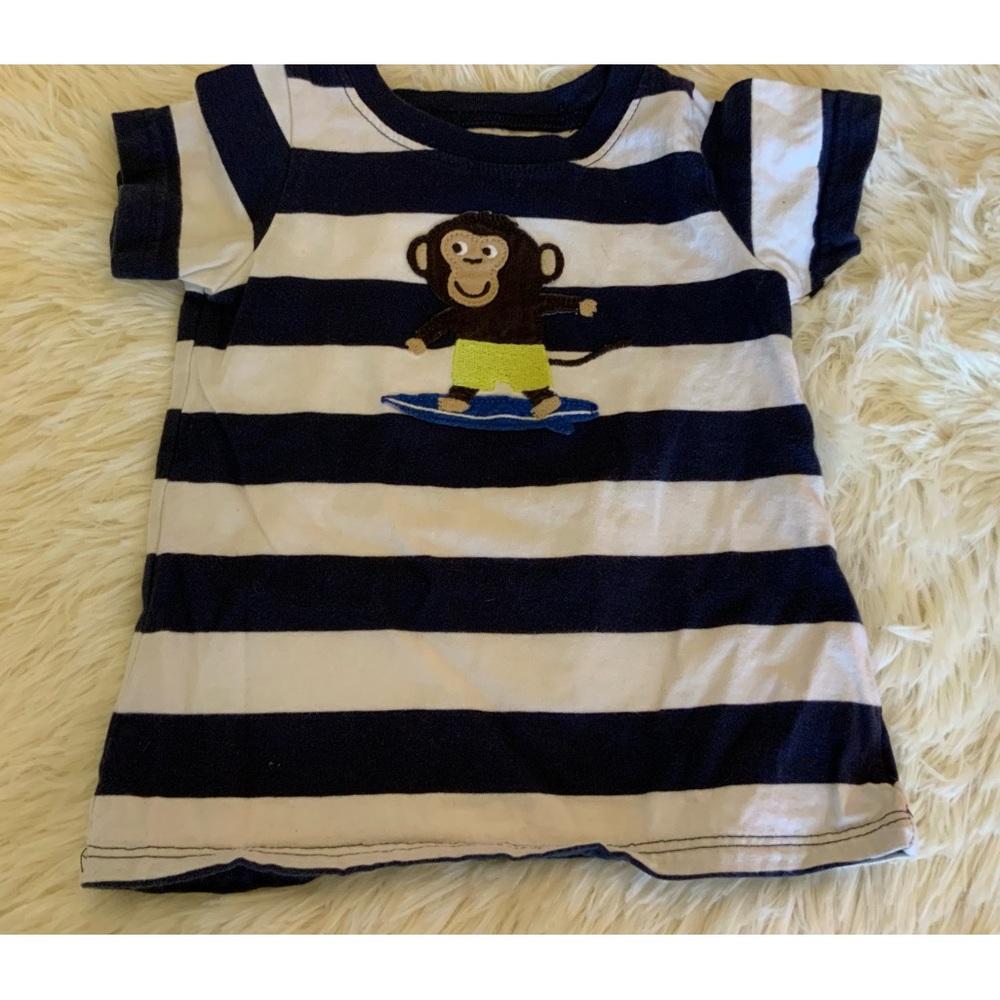 Baby Boy Monkey Tee 12 mos O 017